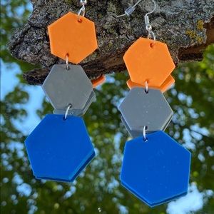 Polymer clay earrings.